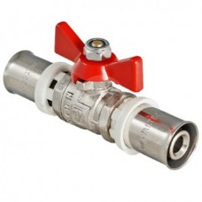 Кран шаровой Valtec 1/2", 16х16 под пресс, ручка бабочка