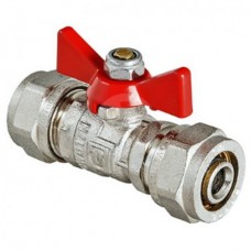 Кран шаровой Valtec 1/2", 16х16 под обжим, ручка бабочка