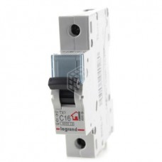 Выключатель автоматический Legrand TX3 404028, 1 п, С, 16 А, 6 кА