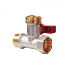 Кран для стиральных машин Ledeme L271-1/2F*3/4M*1/2M, 1/2х3/4х1/2 вн-нар-нар
