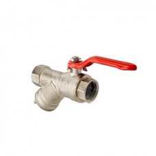 Кран шаровой Valtec 3/4 вн-вн с фильтром ручка BASE