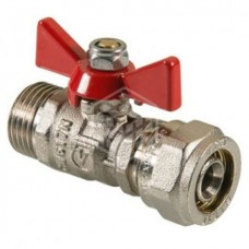 Кран шаровой под обжим Valtec, 16х1/2", наружная резьба, ручка бабочка