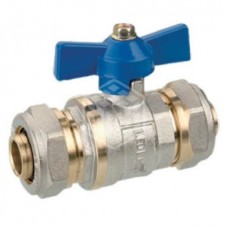 Кран шаровой Ledeme, 1/2", 20х20 мм, под обжим, ручка бабочка