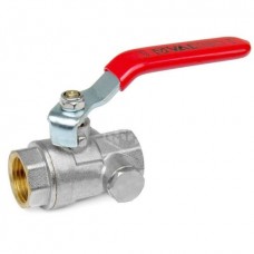 Кран шаровой Valtec BASE, 1/2" вн.-вн. резьба, с дренажом и водоотводчиком