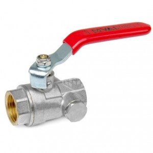 Кран шаровой Valtec BASE, 1/2" вн.-вн. резьба, с дренажом и водоотводчиком Кран шаровой Valtec BASE, 1/2" вн.-вн. резьба, с дренажом и водоотводчиком