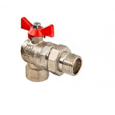 Кран шаровой угловой 3/4 вн-нар с полусгоном бабочка BASE Valtec