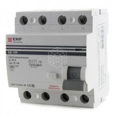 Устройство Защитного Отключения‎ EKF PROxima ВД-100 elcb-4-40-30-em-pro, 4P, 40А/30мА