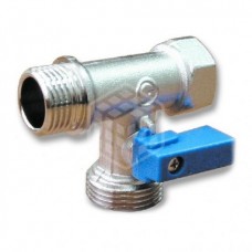 Кран для стиральных машин Ledeme L273-1/2M*3/4M, угловой 1/2х3/4 нар-нар