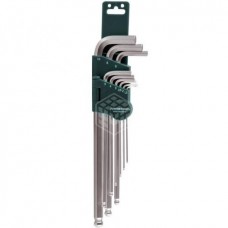 Набор имбусовых ключей JonnesWay Extra Long H05SM109SL (H06SM109S), 1,5-10 мм, 9 шт