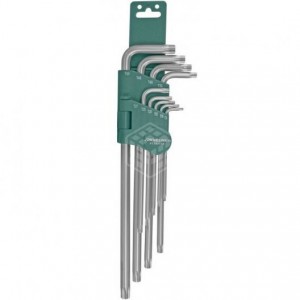 Комплект угловых ключей JonnesWay Torx Extra Long H12S110S, Т9-Т50, 10 предметов