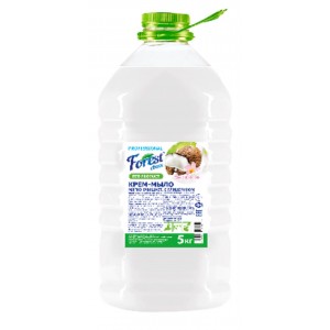 Крем мыло  Forest сlean Кокос и молоко , 5 литров, перламутр ПЭТ