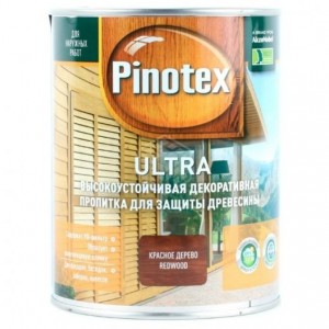 Пропитка Pinotex Ultra, № 07 махагон (красное дерево), 1 л