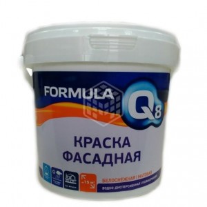 Краска фасадная белоснежная Formula Q8 1,5 кг