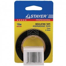 Изолента ПВХ Stayer, чёрная, 15мм х 10м х 0,18мм